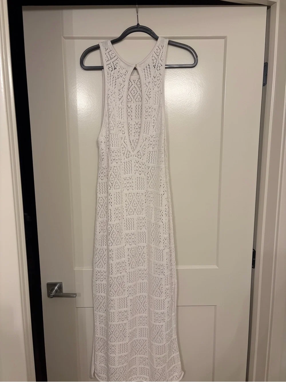 aerie White Crochet Maxi Swim Coverup